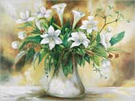 White Flowers in a Vase I